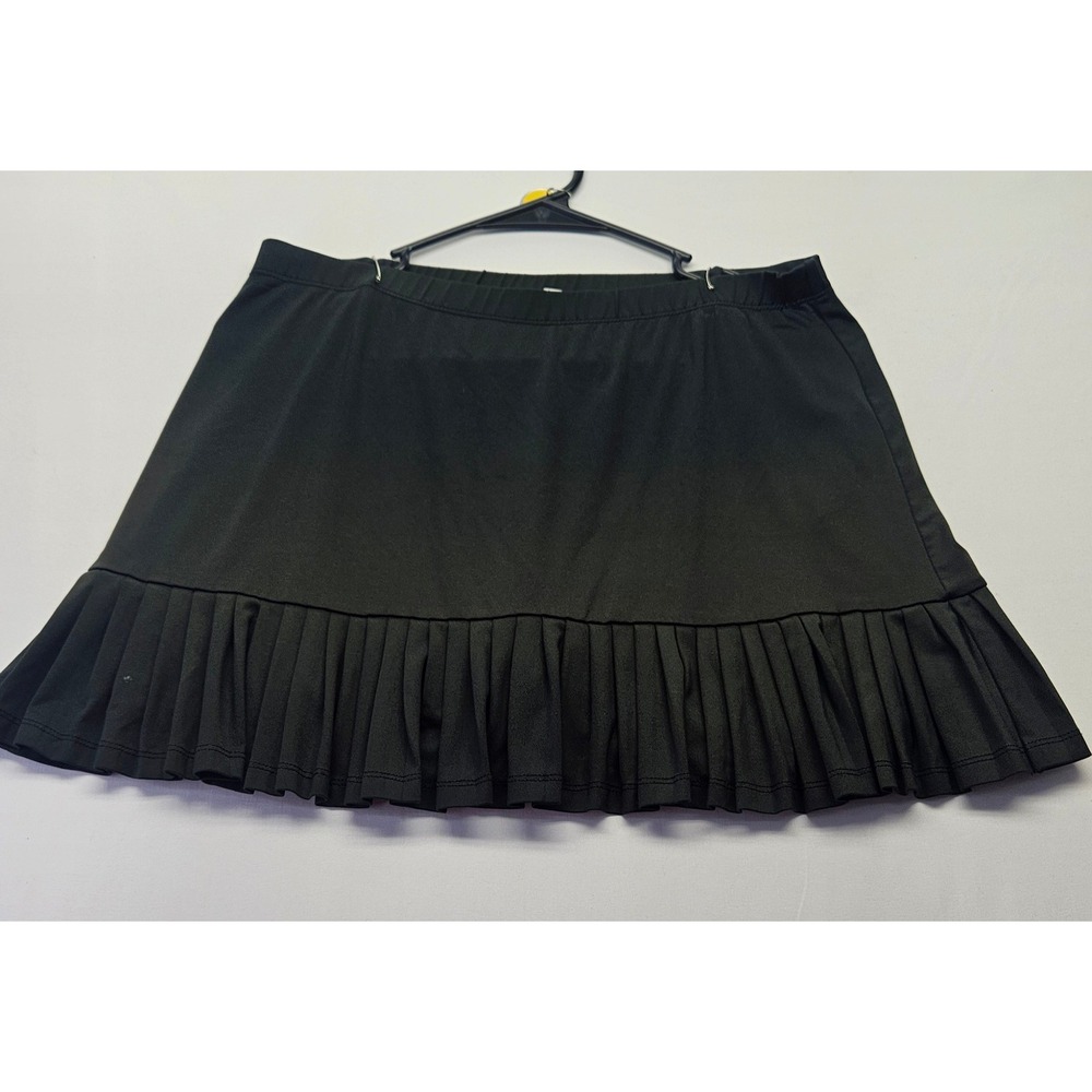 Tail Tech Womens Black Pleated Ruffle Tennis Skort Golf Skirt Size M Activewear